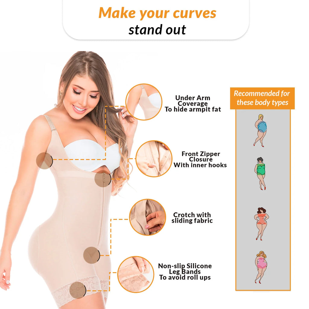 Open Bust Tummy Control Butt Lifter Shapewear | Daily Use
