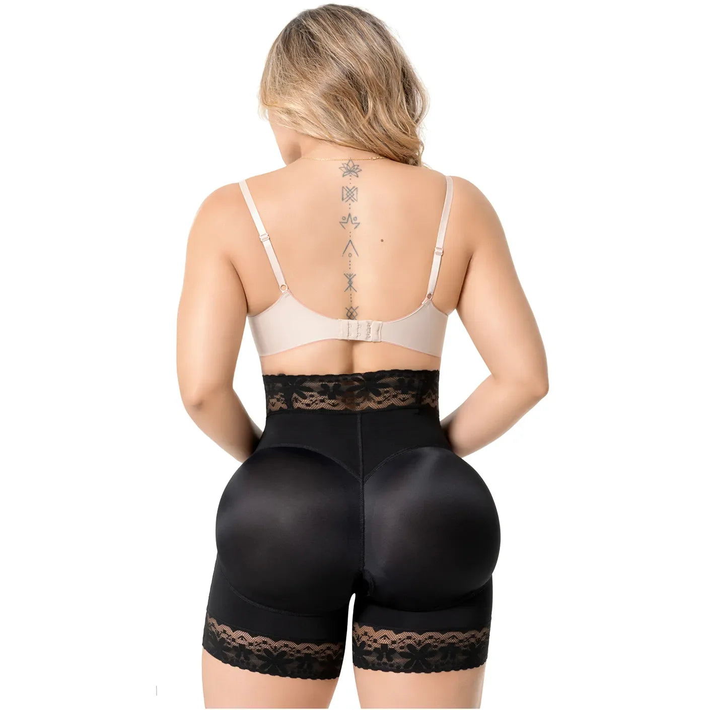 High-Waisted Shaper Shorts with Front Hooks