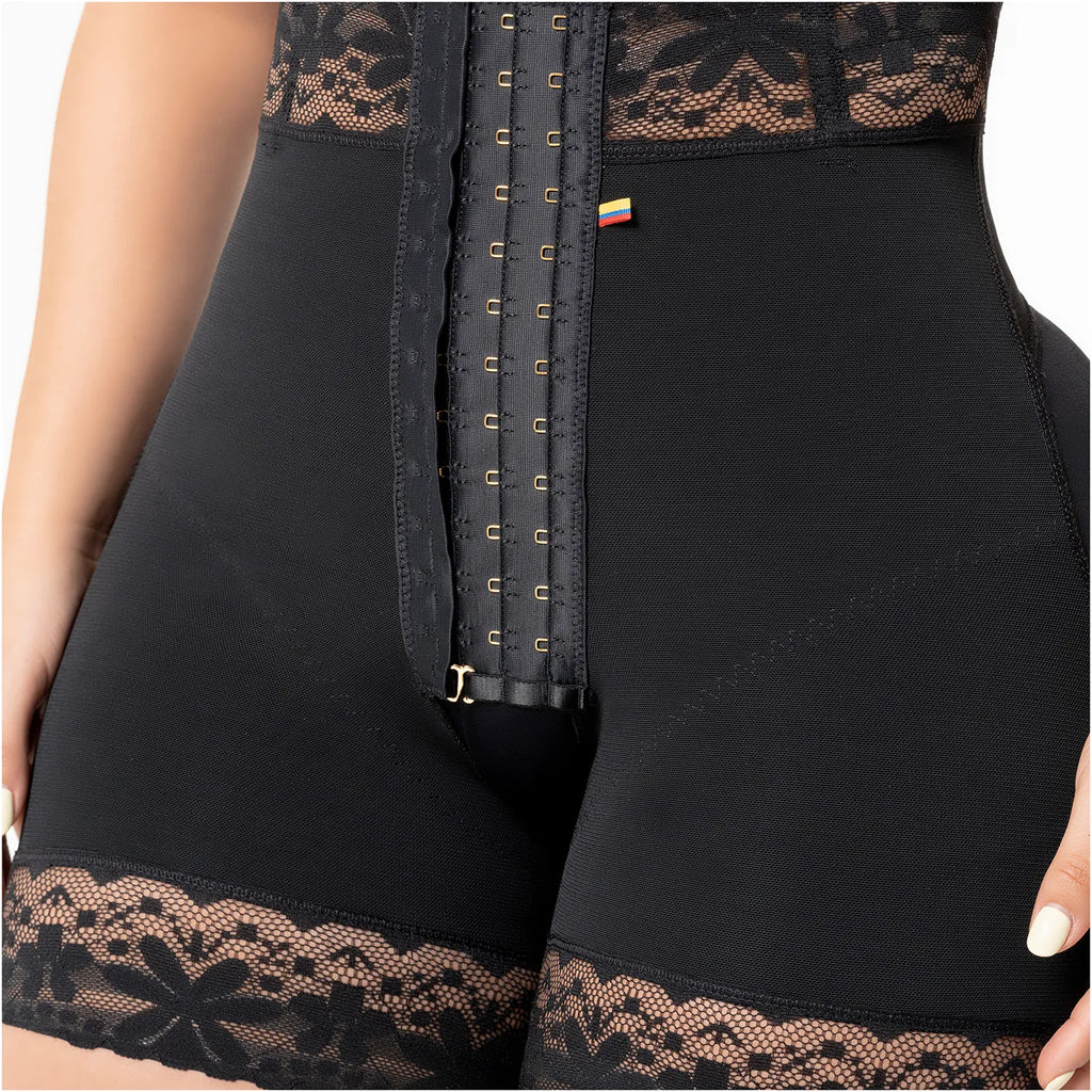 High-Waisted Shaper Shorts with Front Hooks