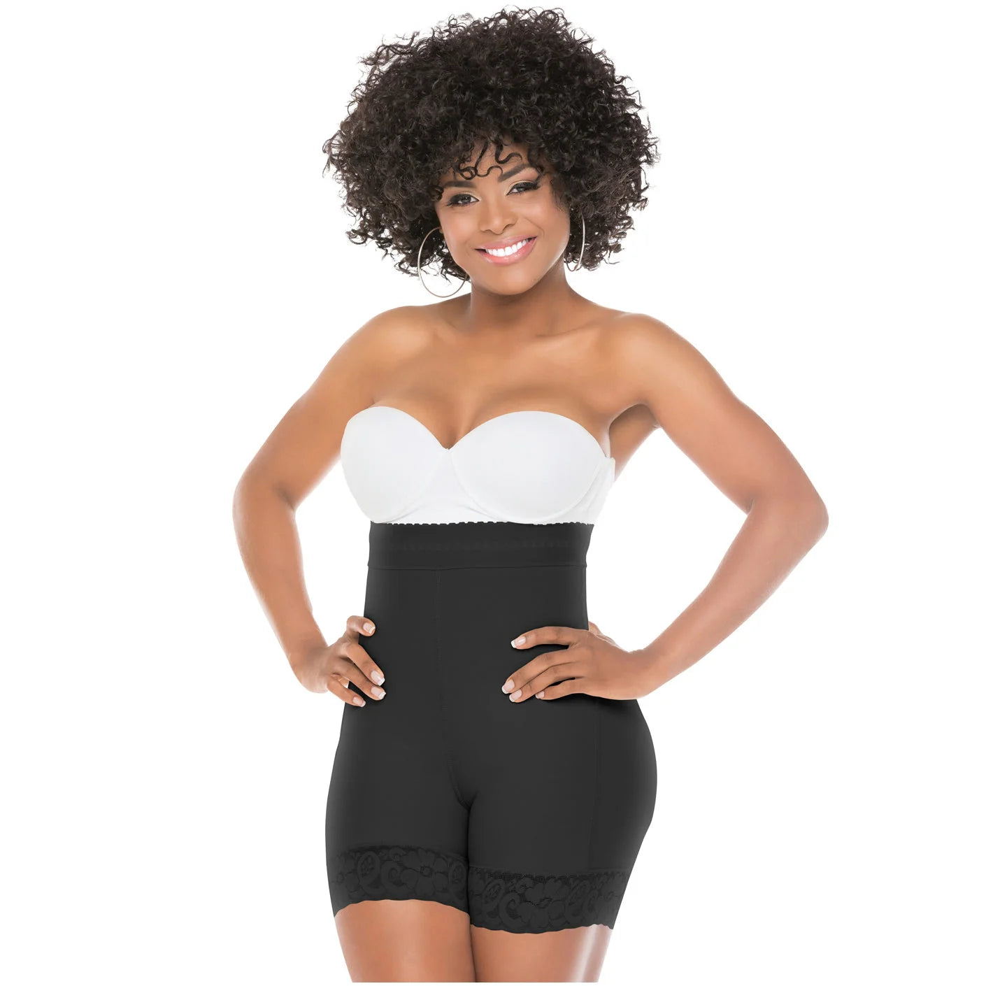 Fajas Salome 0218 | Colombian Shapewear Girdle High-Waist Shorts for Women | Daily Use Body Shaper with Butt Lift & Tummy Control | Powernet