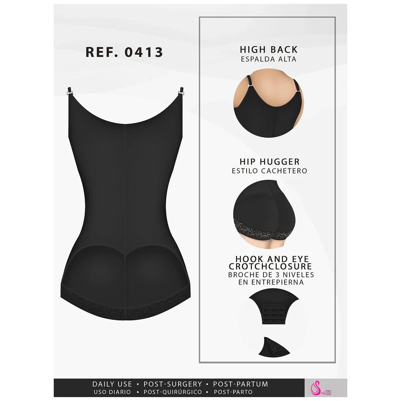 Butt Lifter Tummy Control Shapewear for Women | Open Bust Hiphugger Bodysuit | Powernet